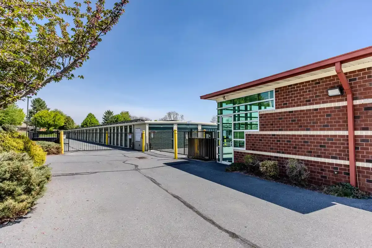 Main office and gate KO Storage of Columbia, Pennsylvania